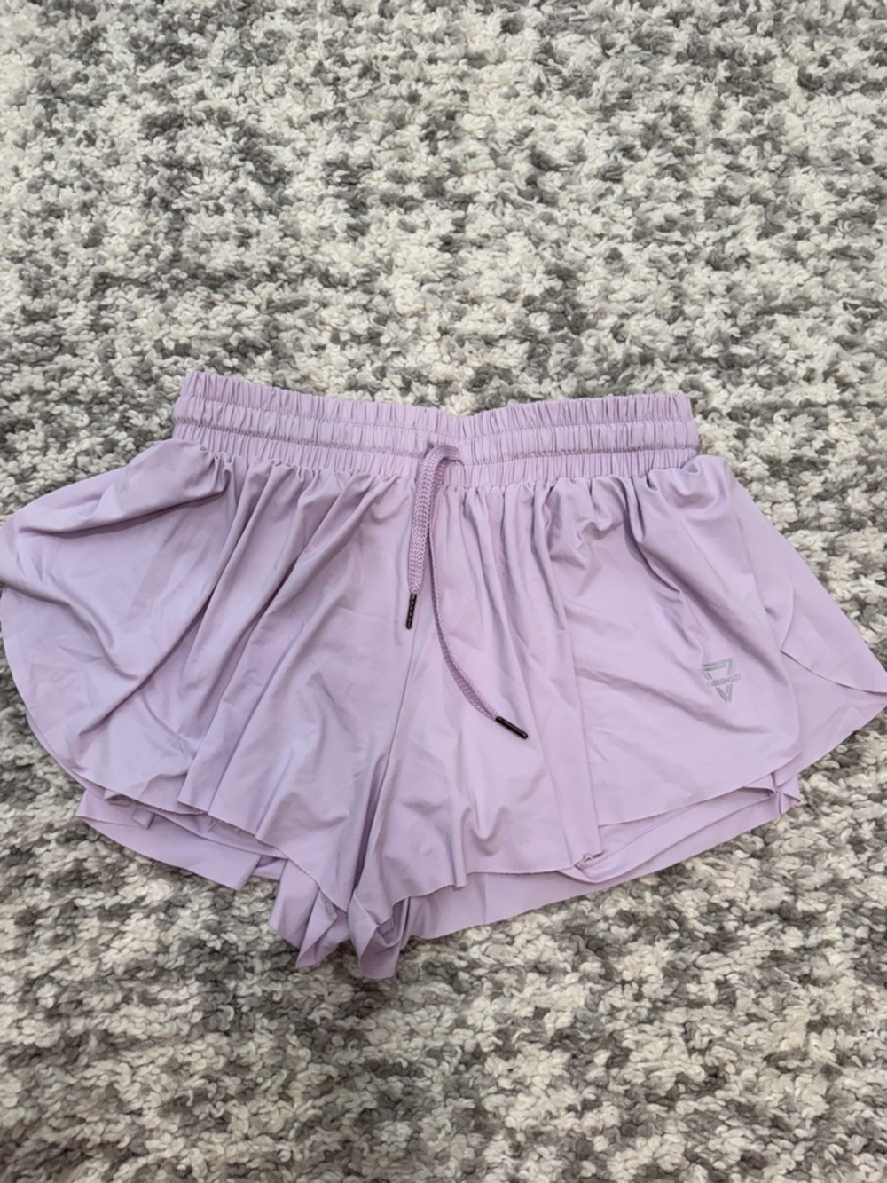 Women’s Lavender Athletic Shorts with Drawstring Waist